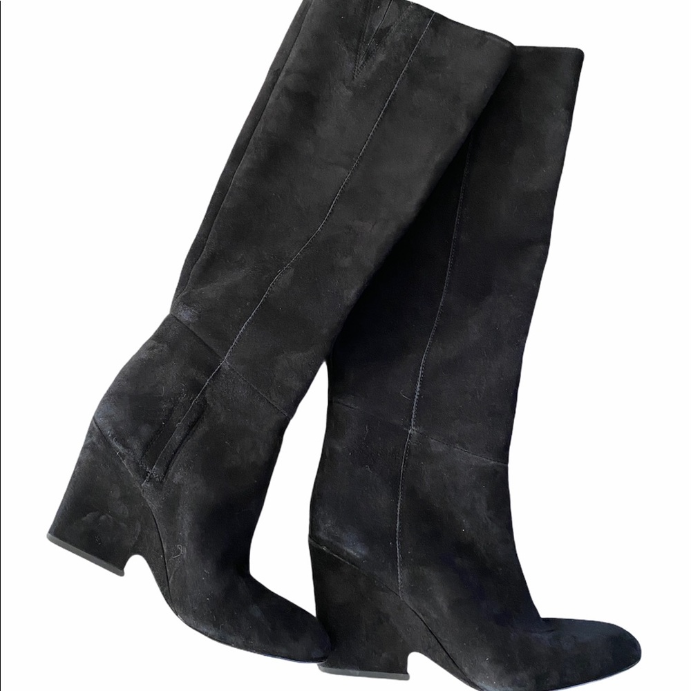 Sam Edelman boots suede knee high shoes black